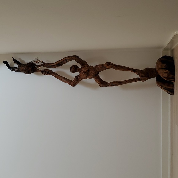 Amazing Al One Piece Wood Carved Sculpture - Picture 3 of 10